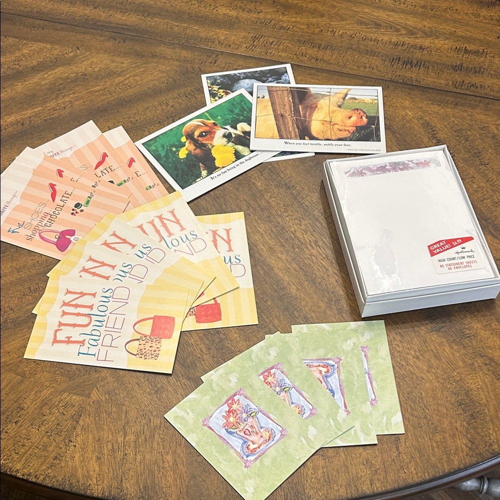 Colorful Greeting Cards and Boxed Stationary